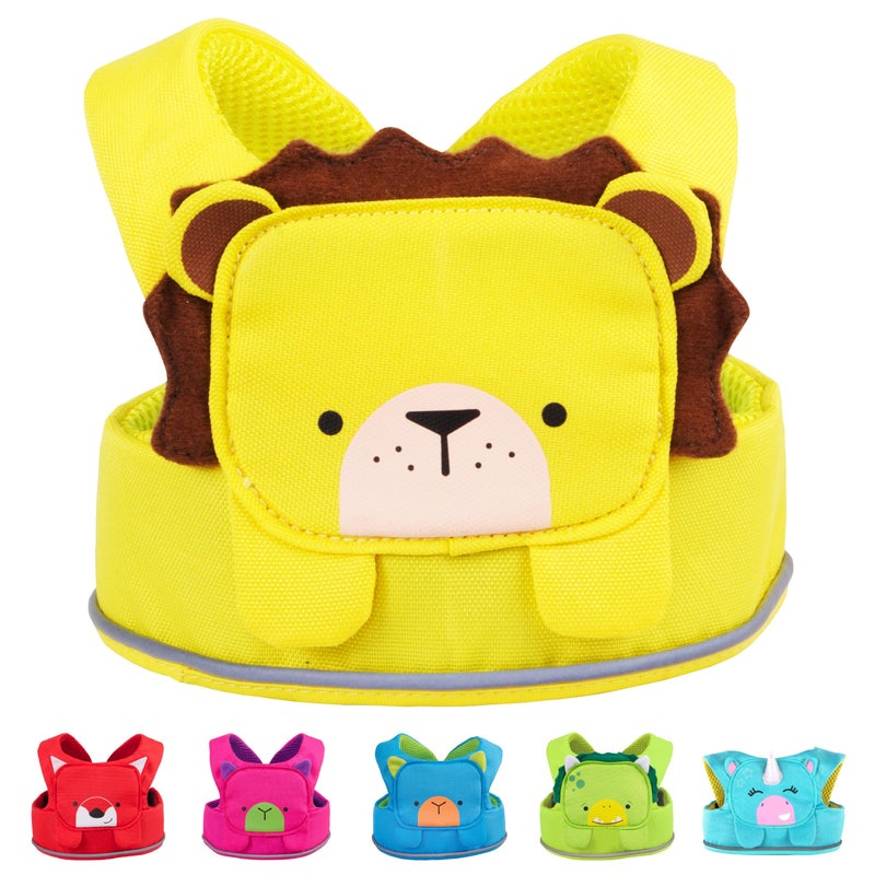 Trunki Toddler Leash - Fuss Free Toddler Walking Reins & Kids Safety Harness | Baby Leash for Kids - Leeroy Lion (Yellow) - Image 1